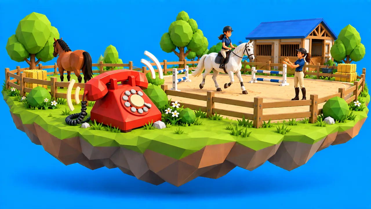 Smartphone sur un bureau&nbsp;: la r&eacute;servation en ligne en &eacute;quitation